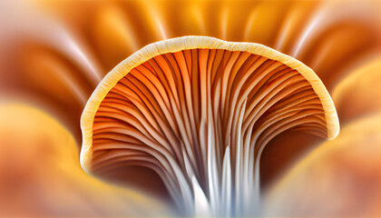 abstract background macro image of Sajor-caju mushroom_with Generative AI Technology