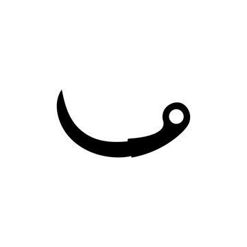 Kerambit dagger knife vector icon