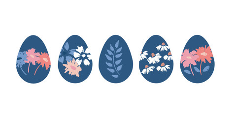 Eggs and elements for Easter.	