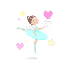 little girl with heart