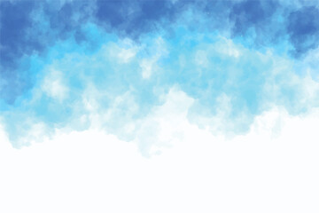 Abstract blue cloudy watercolor texture background