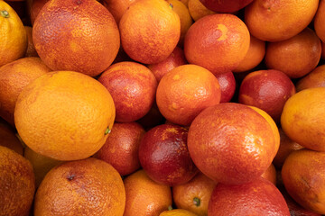 Plenty of delicious red oranges