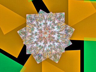 Abstract Magic energy multicolored fractal. 3D rendering.