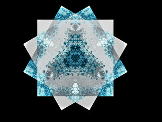 Abstract Magic energy multicolored fractal. 3D rendering.