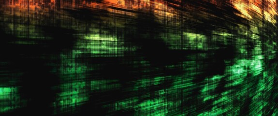 Obraz premium abstract background with dark green and orange color