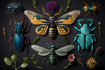 insects created using AI Generative Technology