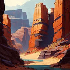 Obraz na płótnie Canvas canyon landscape