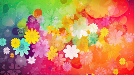 Colorful spring-themed design. Generative AI