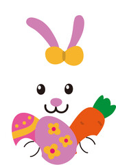 Cute Easter bunny head pattern