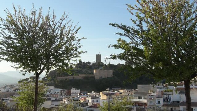 Antique tower castle of Fortaleza in Velez Malaga, Costa del Sol, Spain