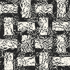 Splashed Ink Textured Checked Pattern