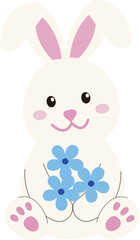 Obraz premium Cute Easter Bunny Pattern