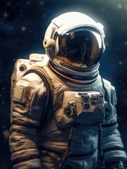 Astronaut exploring in outer space made with generative ai