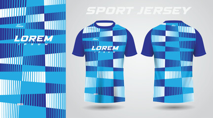 blue shirt soccer football sport jersey template design mockup