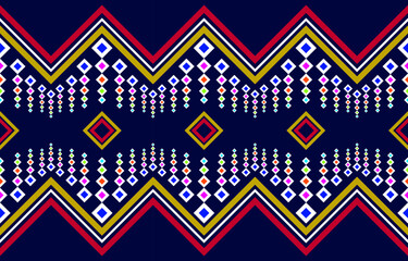 Geometric ethnic pattern for batik clothes, sarong wrapping. Embroidery vector illustration pattern.