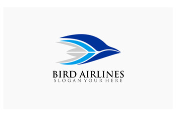 abstract bird vector concept design airlines logo
