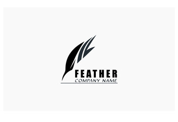 feather concept design vector business logo