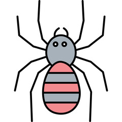 Deadly spider Trendy Color Vector Icon which can easily modify or edit

