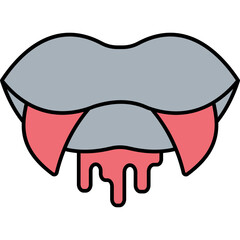 Bloody lips Trendy Color Vector Icon which can easily modify or edit

