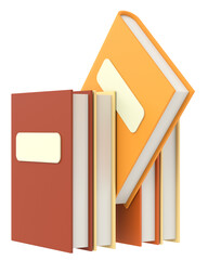 3D book. Notebook. 3D illustration.