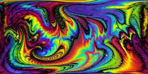 An abstract painting of colorful colors