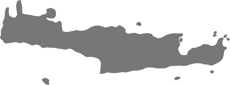 doodle freehand drawing of crete island map.