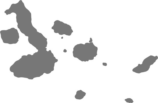 doodle freehand drawing of galapagos island map.
