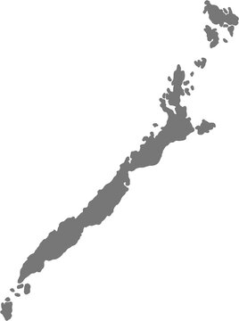 doodle freehand drawing of palawan island map.