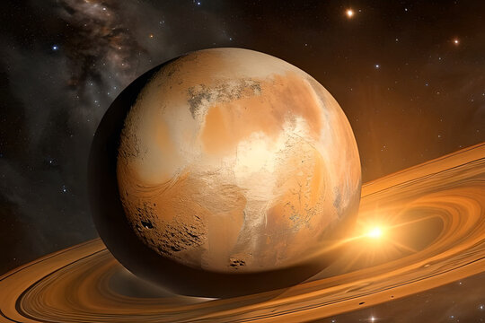 Pluto Planet Cosmic Background created with Generative AI