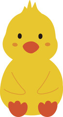 cute easter chick illustration
