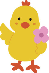 cute easter chick illustration