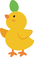 cute easter chick illustration