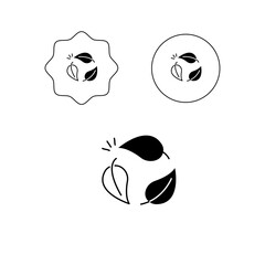 Organic product icon, Eco-friendly product symbol, Sustainable goods icon, Green product icon, Natural product symbol. Vector Editable Icon.