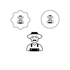 Direct From Farmers icon.  Straight from the Farmers icon. Vector editable stroke icon.