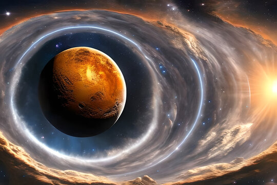 Pluto Planet Cosmic Background created with Generative AI