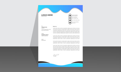 creative Modern and simple letterhead design. 
