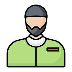 Muslim Line Color Icon 