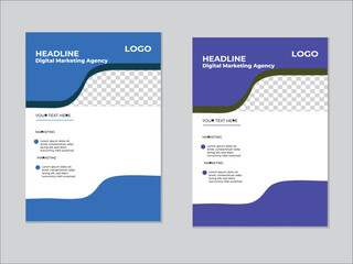 Brochure cover design, modern layout, annual, report, poster, vector illustration template flyer in A4 size.