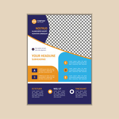 Modern Multipurpose Flyer Template - Fully Editable and Print Ready, A4 Size With Bleed.