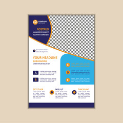 Modern Multipurpose Flyer Template - Fully Editable and Print Ready, A4 Size With Bleed.