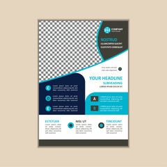 Modern Multipurpose Flyer Template - Fully Editable and Print Ready, A4 Size With Bleed.