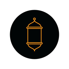 Lantern ramadan kareem icon vector logo design template