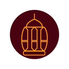 Lantern ramadan kareem icon vector logo design template