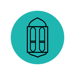 Lantern ramadan kareem icon vector logo design template