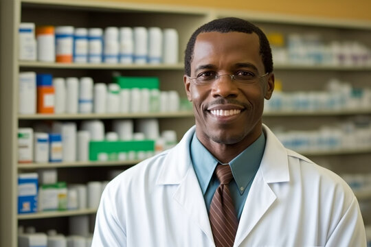 farmaceutico africano em farmacia 