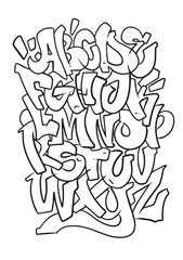 Handmade Urban Font, Graffiti Font, handwritten Typography vector