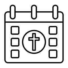 Obraz premium Calendar Outline Icon