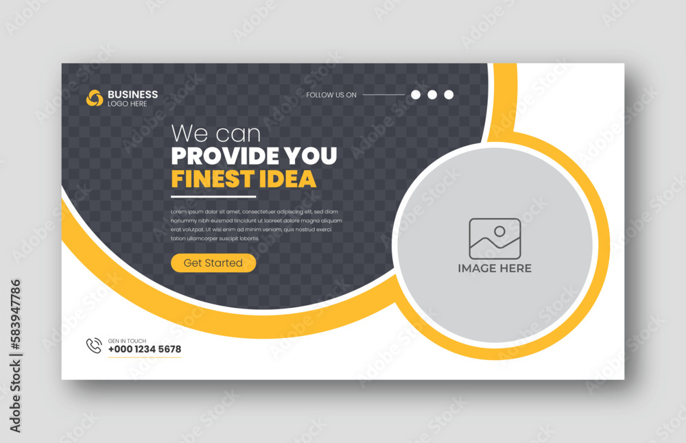 Wall mural business youtube thumbnail and web banner template