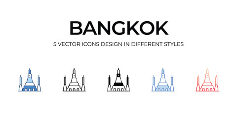 Bangkok icon. Suitable for Web Page, Mobile App, UI, UX and GUI design.