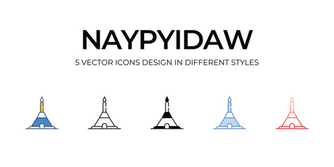 Naypyidaw icon. Suitable for Web Page, Mobile App, UI, UX and GUI design.